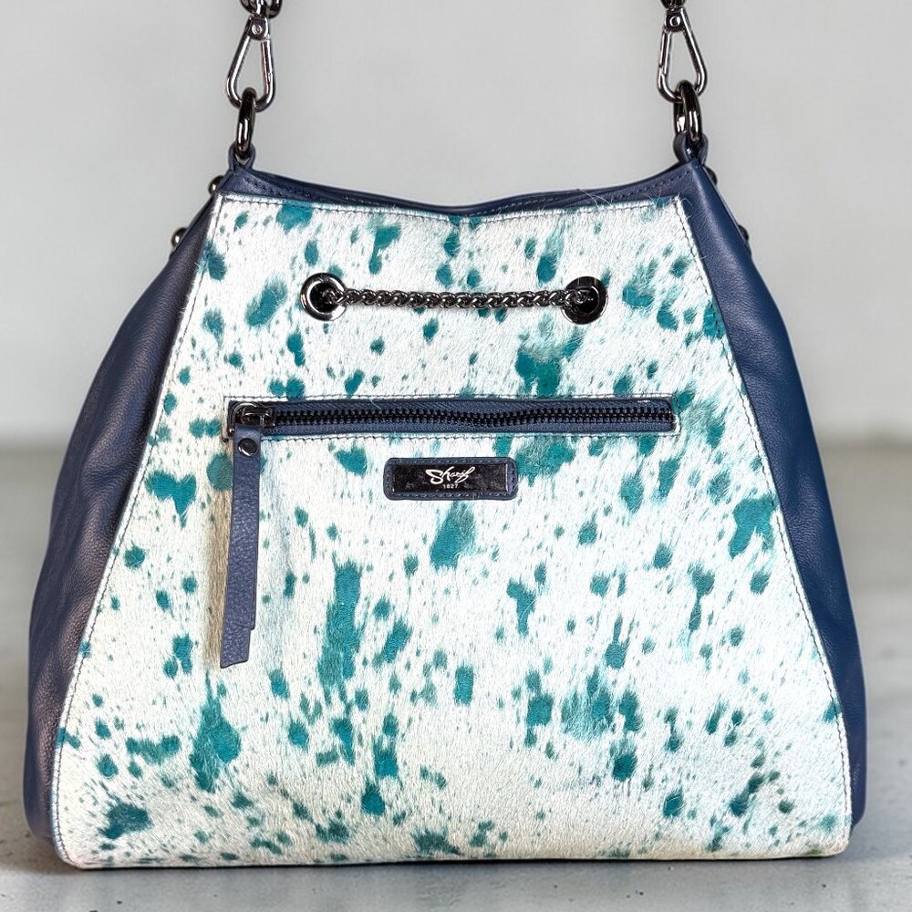 Sharif Legacy Haircalf Leather Drawstring Shoulder Bag - New without tags - Picture 6 of 16